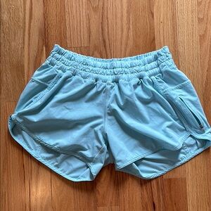 Lulu Lemon aqua running shorts